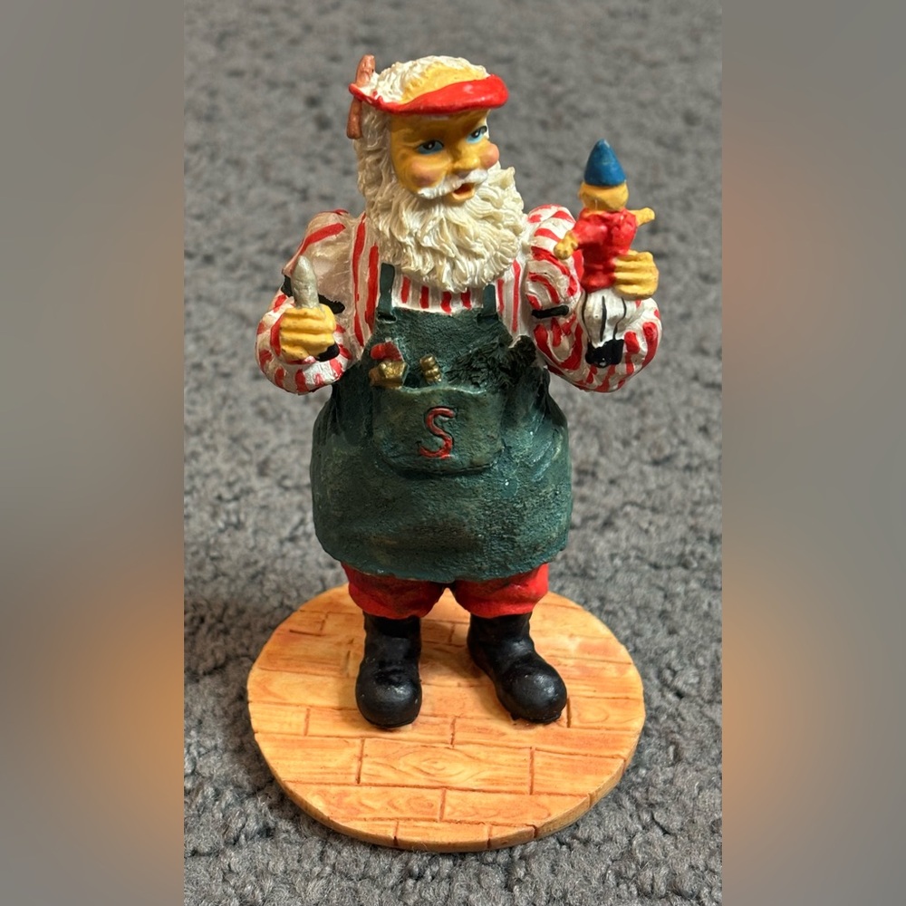 Vintage Santa Toy Workshop Figurine Christmas Decoration 5”